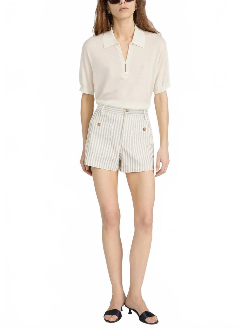 NEW FRAME cruise short in flax stripe